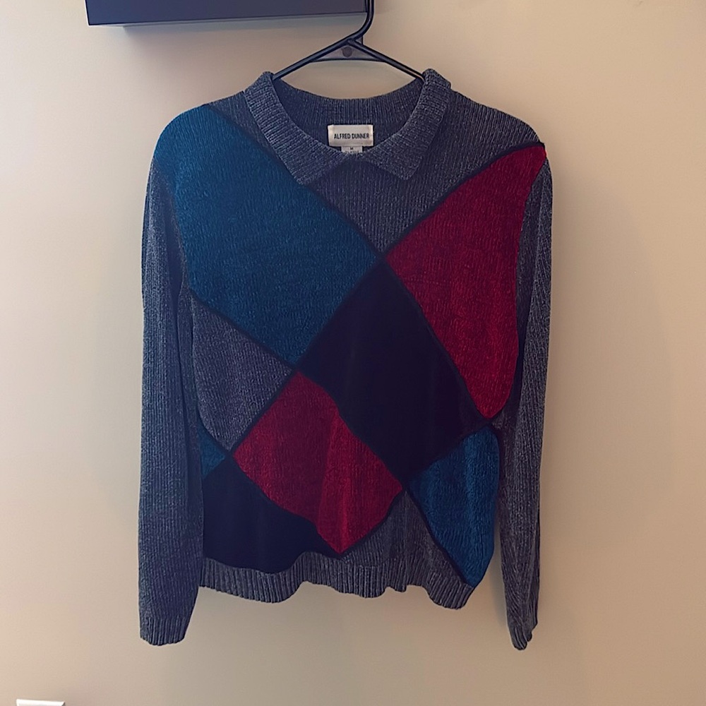 ALFRED DUNNER MULTICOLORED SWEATER